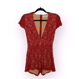 American Threads red lace jumper
